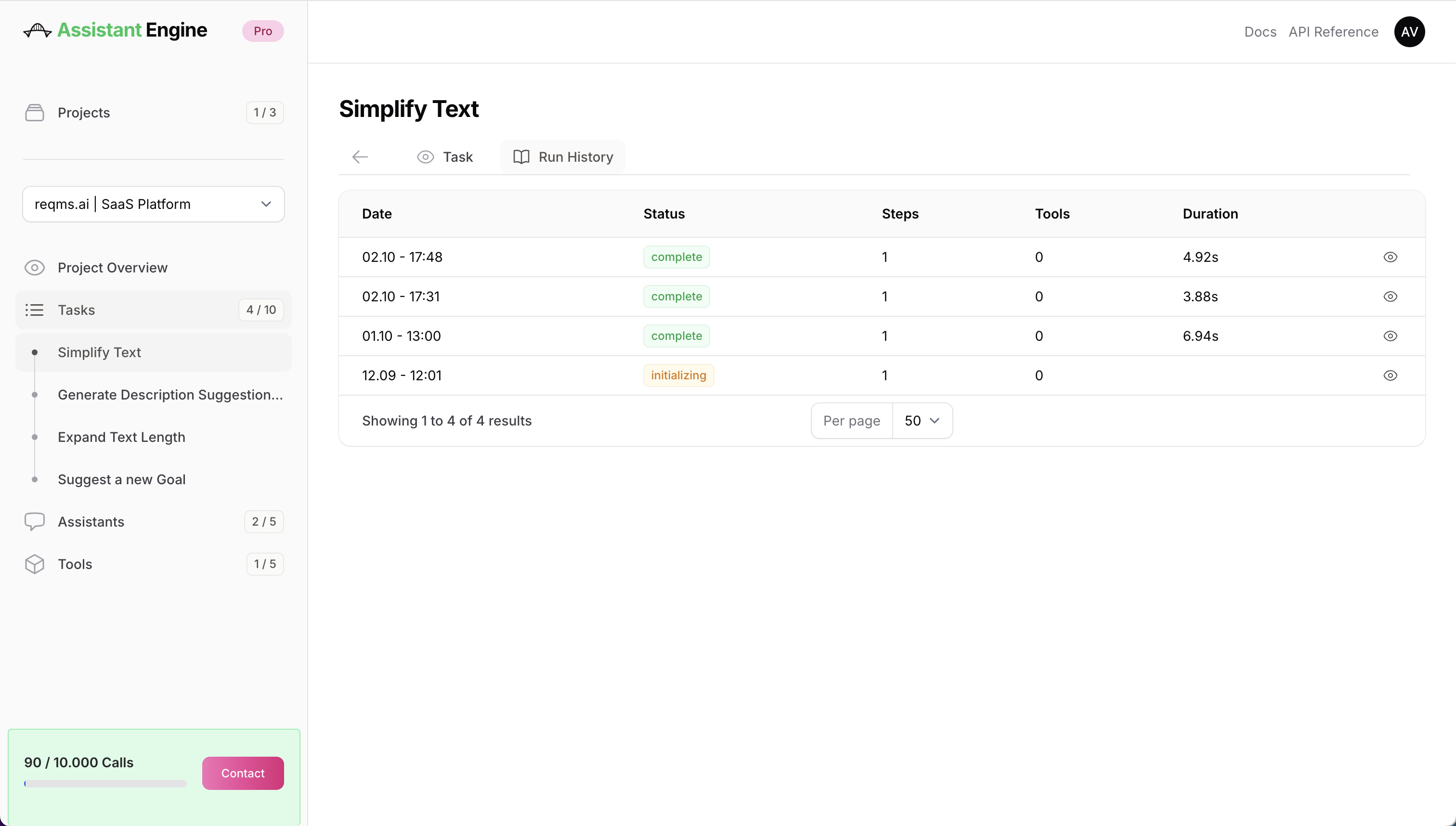 Tasks Monitoring Overview